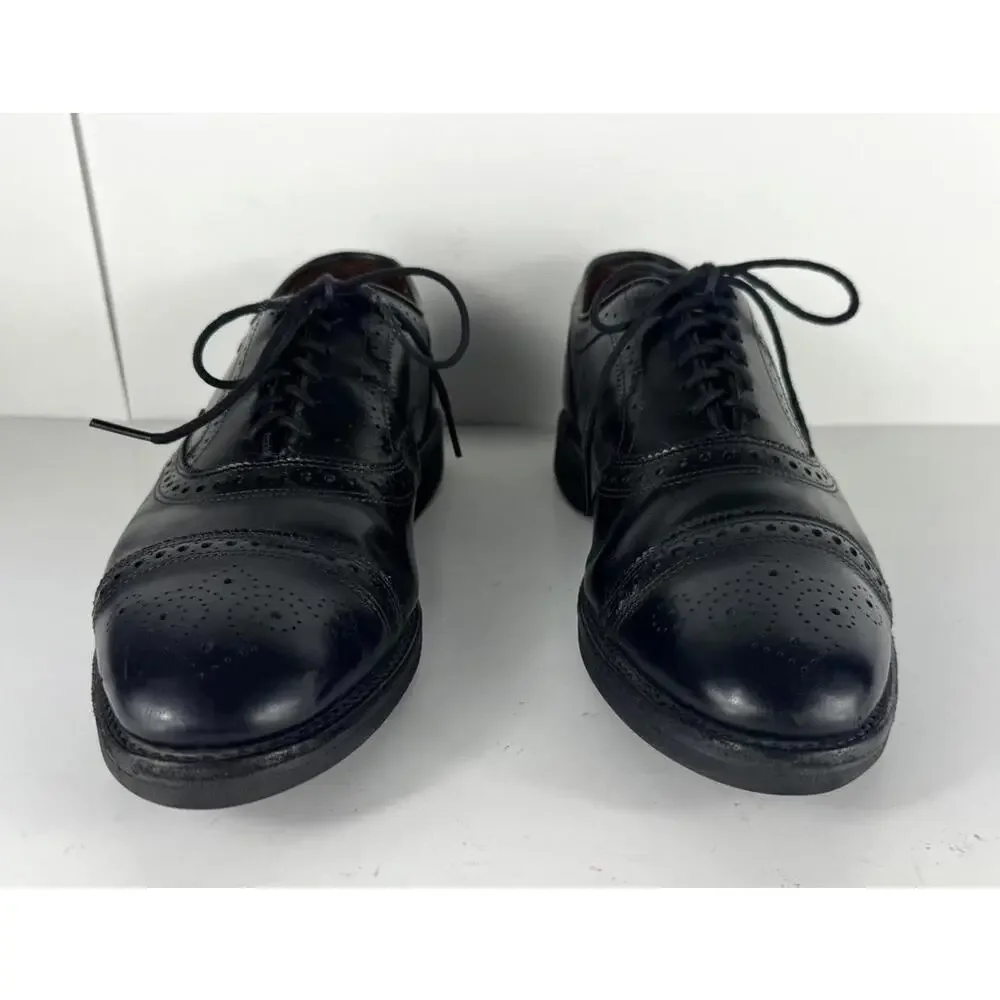 Allen Edmonds Black Strand Men's Cap-Toe Oxfords Brogue 11.5 C VIBRAM